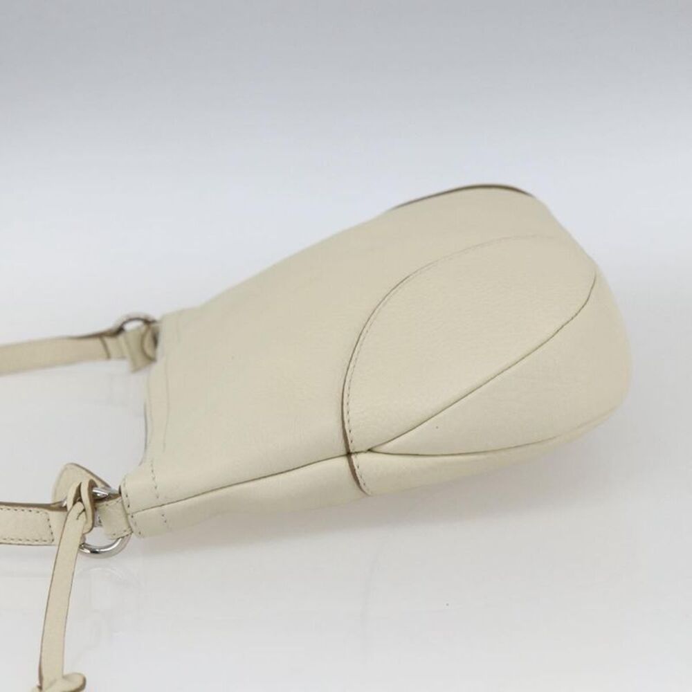 Salvatore Ferragamo Gancini Leather White Leather Shoulder Bag Bag - Picture 3 of 16